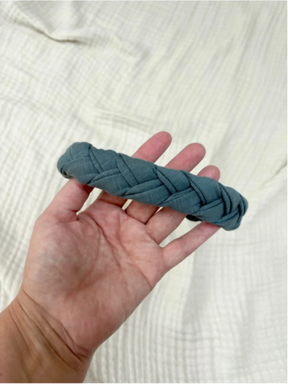 Girl’s Kate Quinn Braided Headband One Size Blue Organic Cotton Spandex